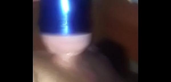  my 6" flashlight jacking toms cock